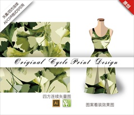 矢量抽象叶子四方连续