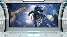 星球宇航员背景墙