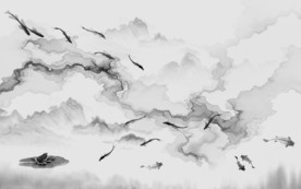 灰色新玄关画 TIF分层画