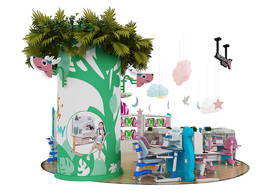 儿童学习桌专柜卖场效果图