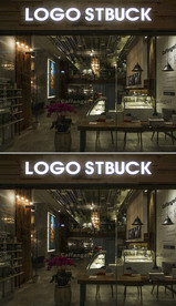 高档大气餐饮店铺门头设计图