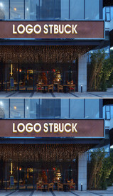 高档大气餐饮店铺门头设计图