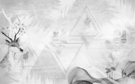 麋鹿奢华新装饰画 TIF分层