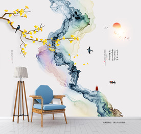 装饰画 新中式山水画 花鸟画