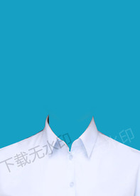简历证件照女生白衬衫模板