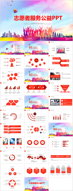 团委共青团青年志愿者PPT