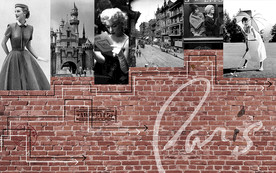 个性红砖墙复古旧照片工装背景墙