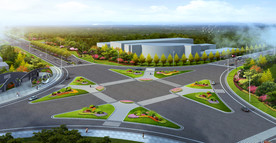 道路绿化效果图