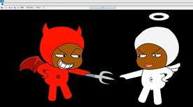 天使和恶魔轮流说话动态