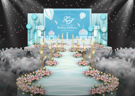 蒂芙尼蓝婚礼仪式区
