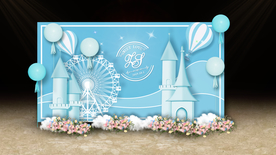 蒂芙尼蓝婚礼迎宾区