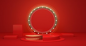 中国红大气C4D场景工程文件