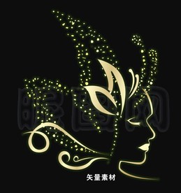 美女头像简笔画