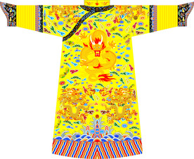 清朝龙袍常服矢量