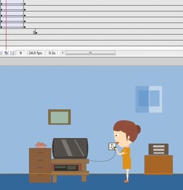 一个女人在装插座被电5秒