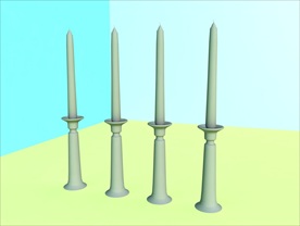 烛台模型 简约 C4D模型