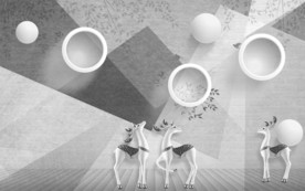 几何装饰画 TIF分层 背景墙