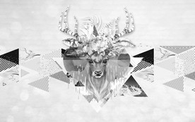 几何新品装饰墙画 TIF分层