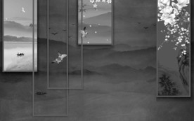 大气中国风山水画 TIF分层