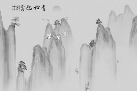 中式中国风山水画 TIF分层