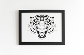 老虎艺术装饰画