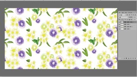 唯美清新花卉碎花无限循环无缝拼