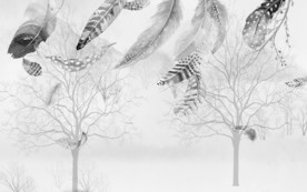 羽毛新北欧装饰画 TIF分层