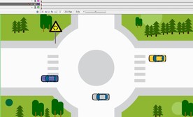 环岛车辆行驶方向路线15秒