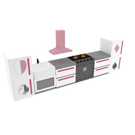 扑克图案儿童厨房