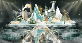 水墨中国风婚礼效果图