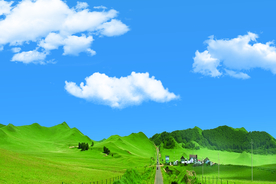 蓝天白云草原