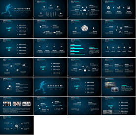 互联网科技金融理财商务汇报黑色