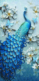 玄关 孔雀 装饰画