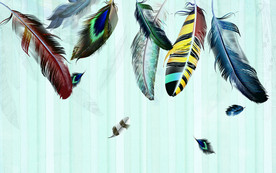 羽毛欧式装饰画 TIF分层