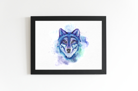 森林狼艺术画