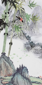 现代 中式新山水画 TIF分层