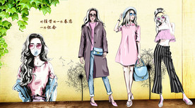 服装背景墙