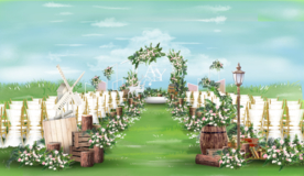 户外婚礼仪式区