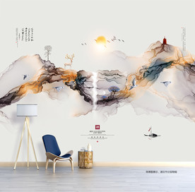 墨迹 新中式 水墨画