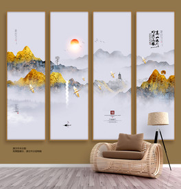 轻奢山水画 无框画 风景画