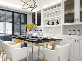 简欧风格客餐厅装修效果图