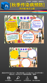 秋季传染病预防健康手抄报小报