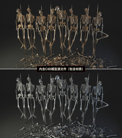 骷髅人 c4d模型