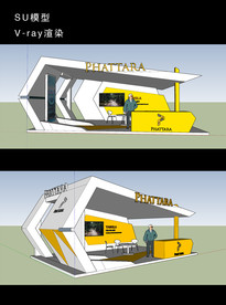 展台展厅设计SU模型（可实现）