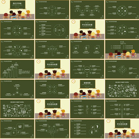 高档卡通黑板ppt教育PPT