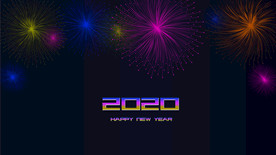 矢量图喜庆烟花背景图