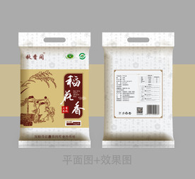 稻花香大米五常大米长白包装设计