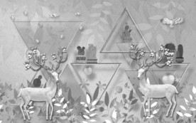 手绘花 装饰北欧画 TIF分层