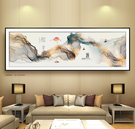 巨幅山水画 新中式 抽象画