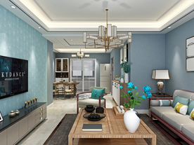 新中式风客厅装修效果图